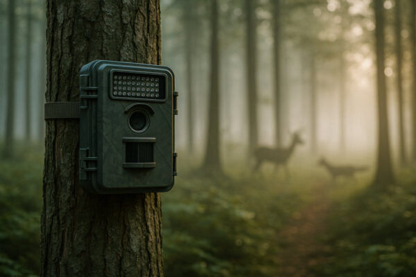 Wildkamera kaufen – perfekte Wahl für Tieraufnahmen Wildkamera kaufen – montiert am Baum für Naturbeobachtung im Wald