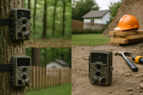 Wildkamera mit SIM-Karte im Einsatz auf Baustelle, im Wald und am Gartenzaun