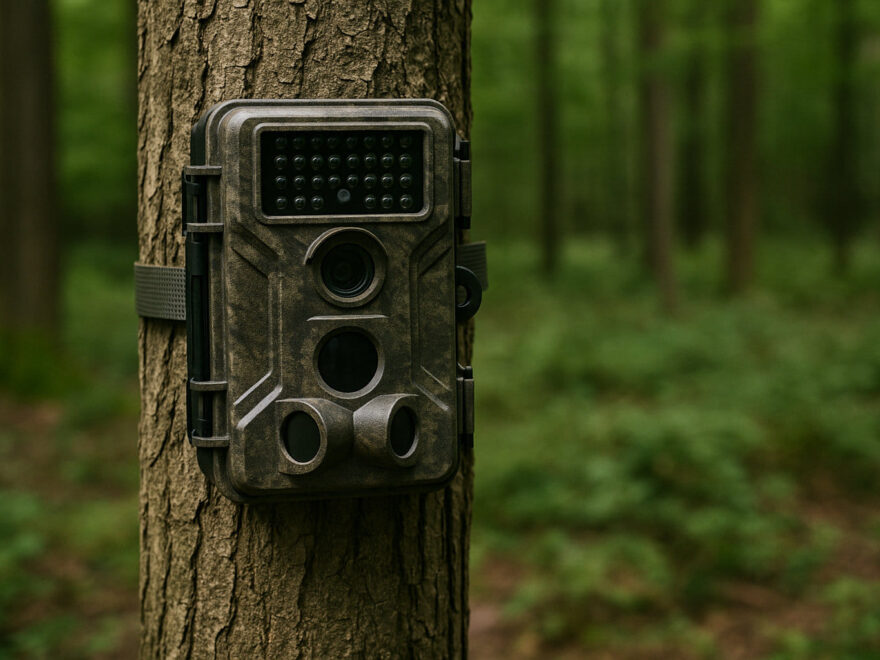 Wildkameras für Einsteiger – robuste Kamera am Baum zur Tierbeobachtung im Wald