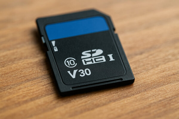 Geschwindigkeitsklassen von SD-Karten einfach erklärt SD-Karte mit sichtbaren Geschwindigkeitsklassen wie Class 10, UHS-I und V30